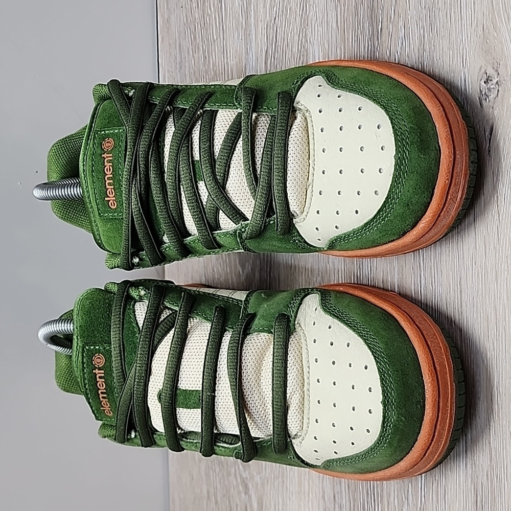 VNTG Y2k Element Mens Lace Up Puffy/Chunky Skateboard Shoe Green Cream Gum 8.5 - Picture 10 of 11